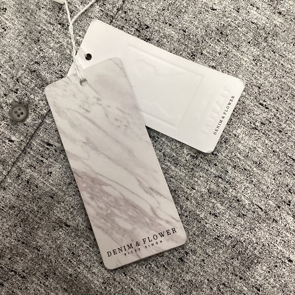 Denim & Flower Ricky Singh Mens XL Gray Printed Texture Long Sleeve Shirt - Picture 4 of 10